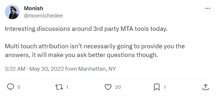 monish mentions in his tweet on mta - Lifesight