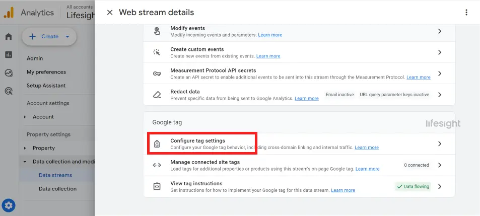 more tagging settings - Lifesight