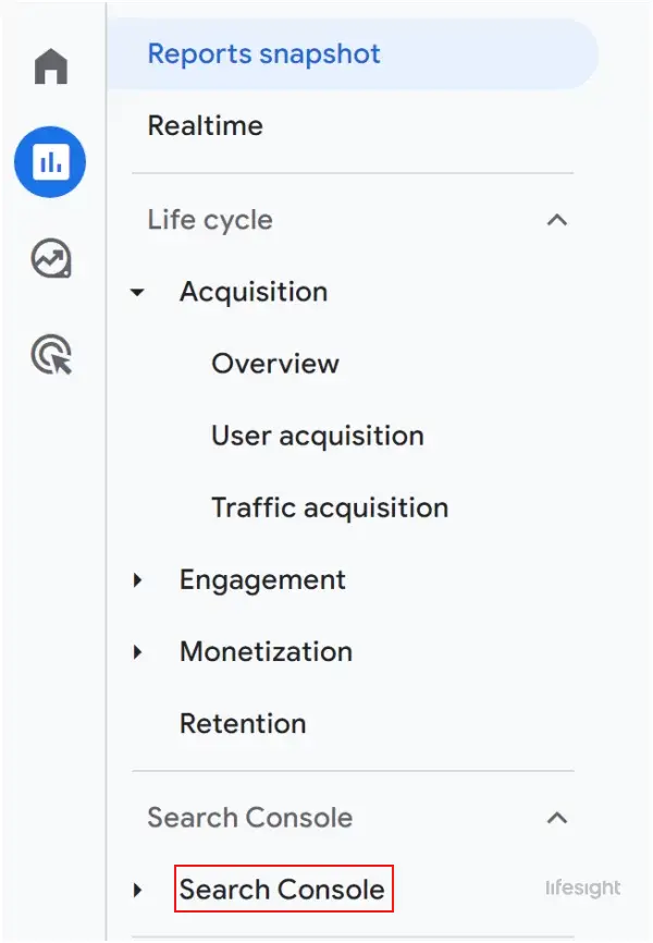 navigate to search console reports in google analytics ed05f18d3b - Lifesight