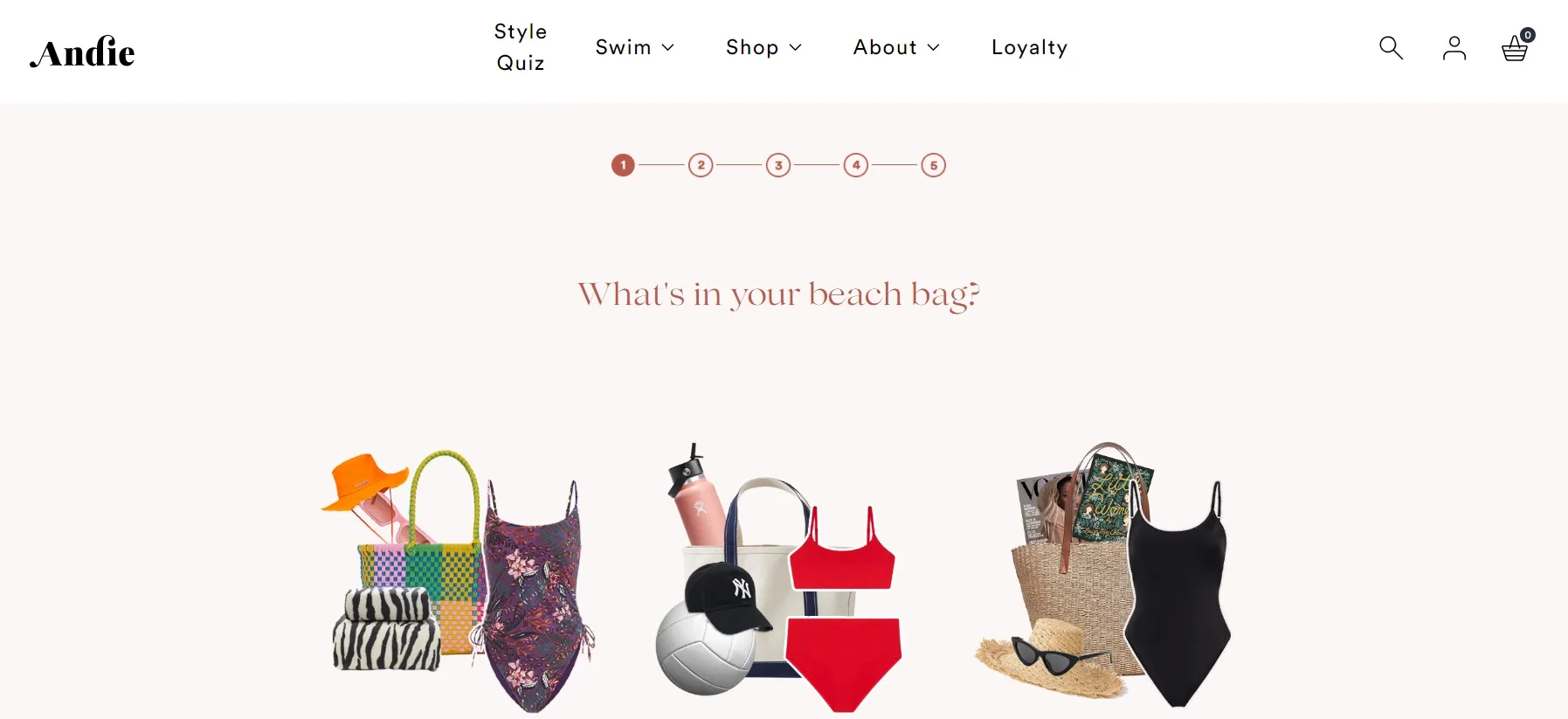 online retailer andie uses their fit quiz to gather zero party data