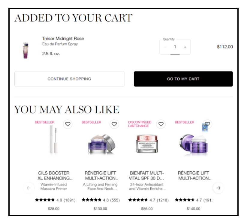 Product Recommendations - Lancome Go Well with