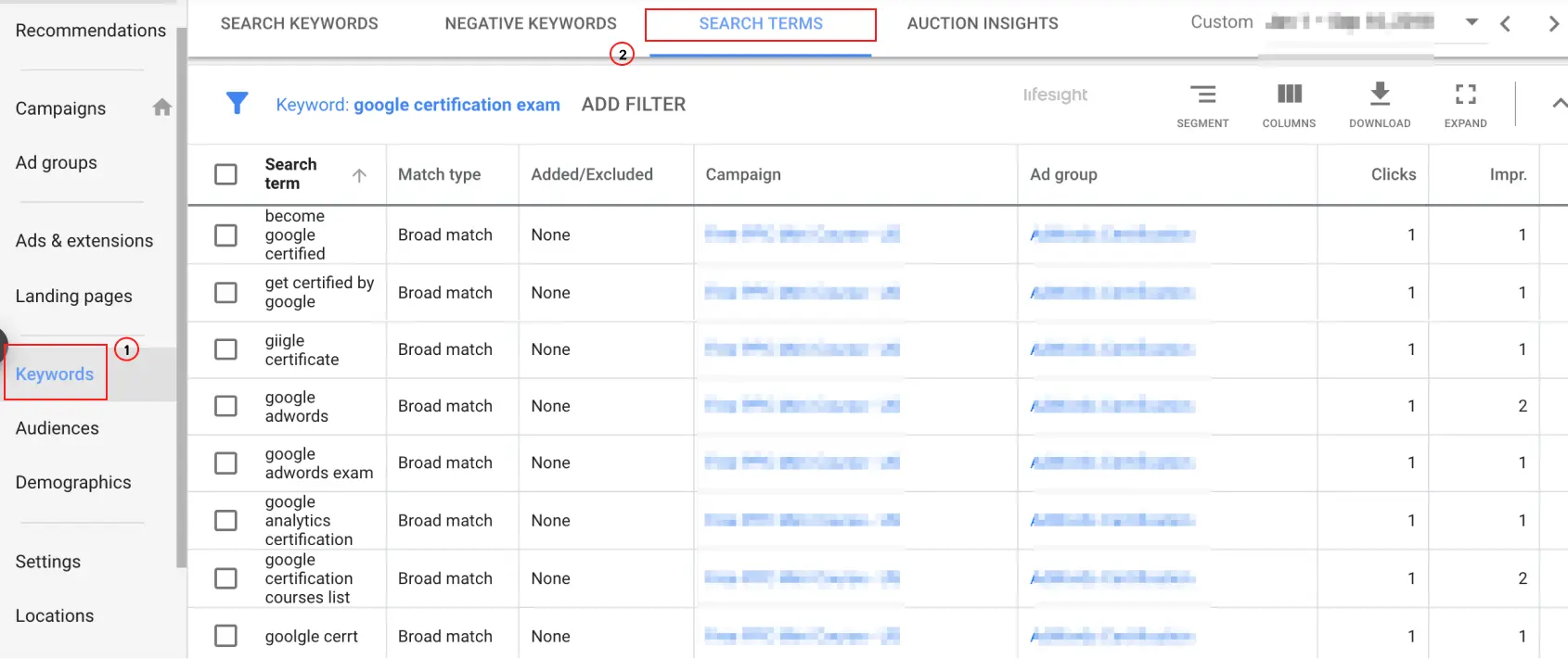 review search query reports in google ads 4de3cbc4a8 - Lifesight