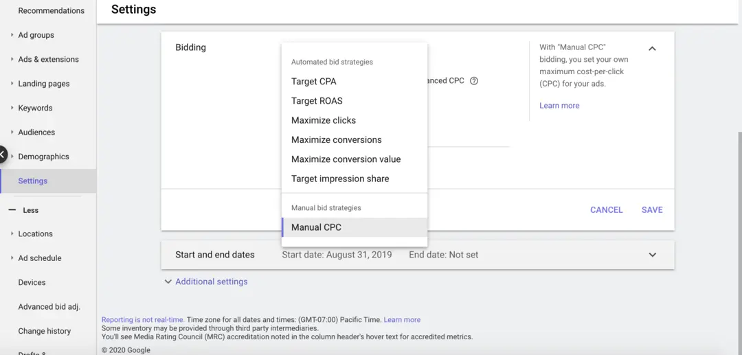 select bidding strategy in google ads - Lifesight