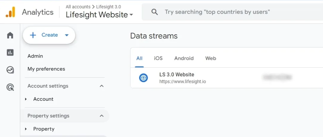 select property in data streams af63986dbf - Lifesight