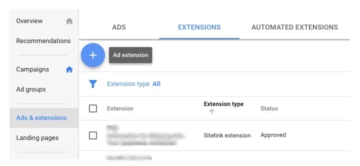 setup ad extension in google ads 1 - Lifesight