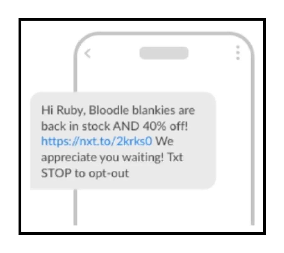 SMS Marketing Automation - Stock Reminder Message