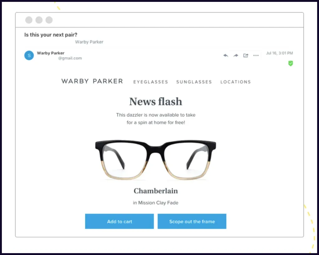 ways ai can boost your email marketing roi optimize subject lines like warby parker 680a24ccf4 - Lifesight