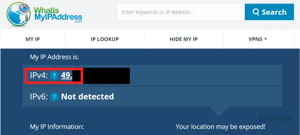 what is my ip address - Lifesight